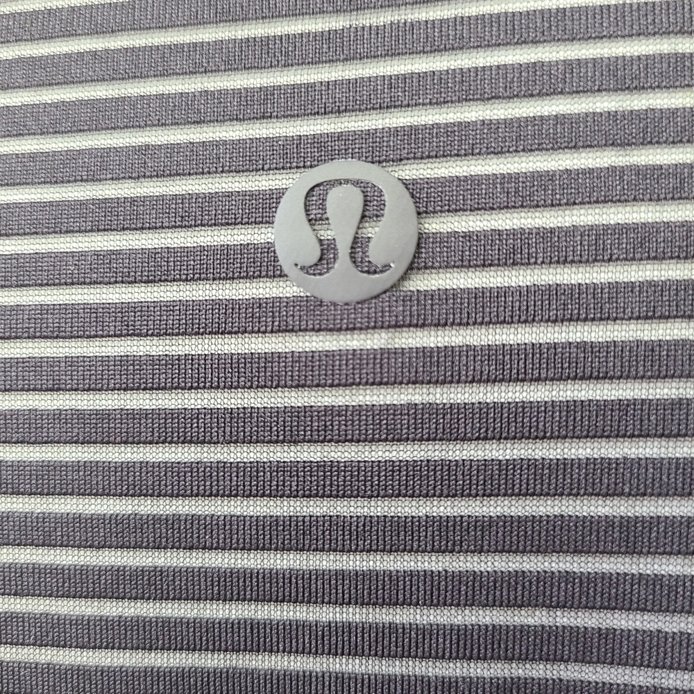 Lululemon Athletica All Love Crew Striped Short Sleeve Semi Sheer Shirt - Picture 5 of 6